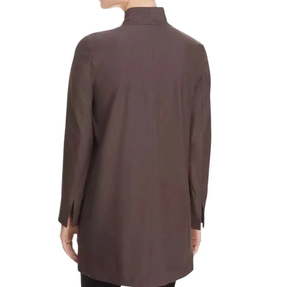 Eileen Fisher Washable Stretch Crepe Kimono Jacket Blazer S Petite Shawl Collar‎